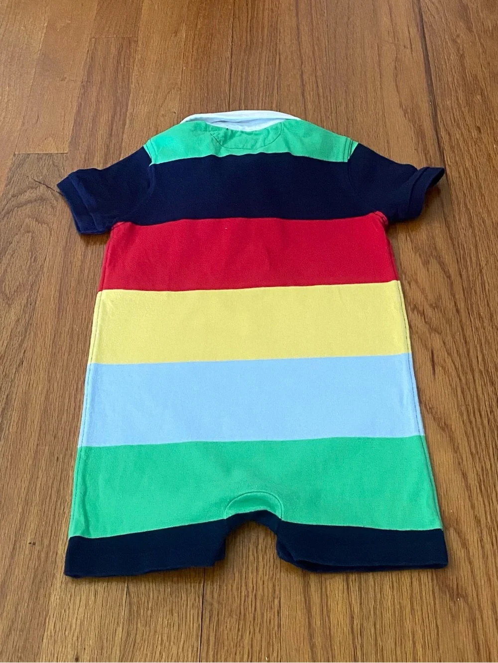 Ralph Lauren Striped Multi Color Rugby Romper